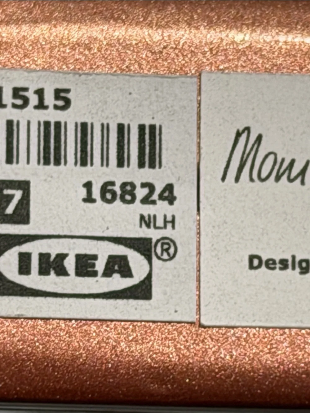 IKEA Rose Gold Deer Figurine Painted Cubist Design Monika Mulder Reindeer